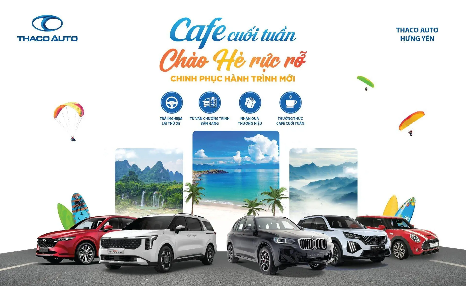TRẢI NGHIỆM ĐẲNG CẤP VỚI DEAL SỰ KIỆN CAFE CUỐI TUẦN CÙNG THACO AUTO HƯNG YÊN
