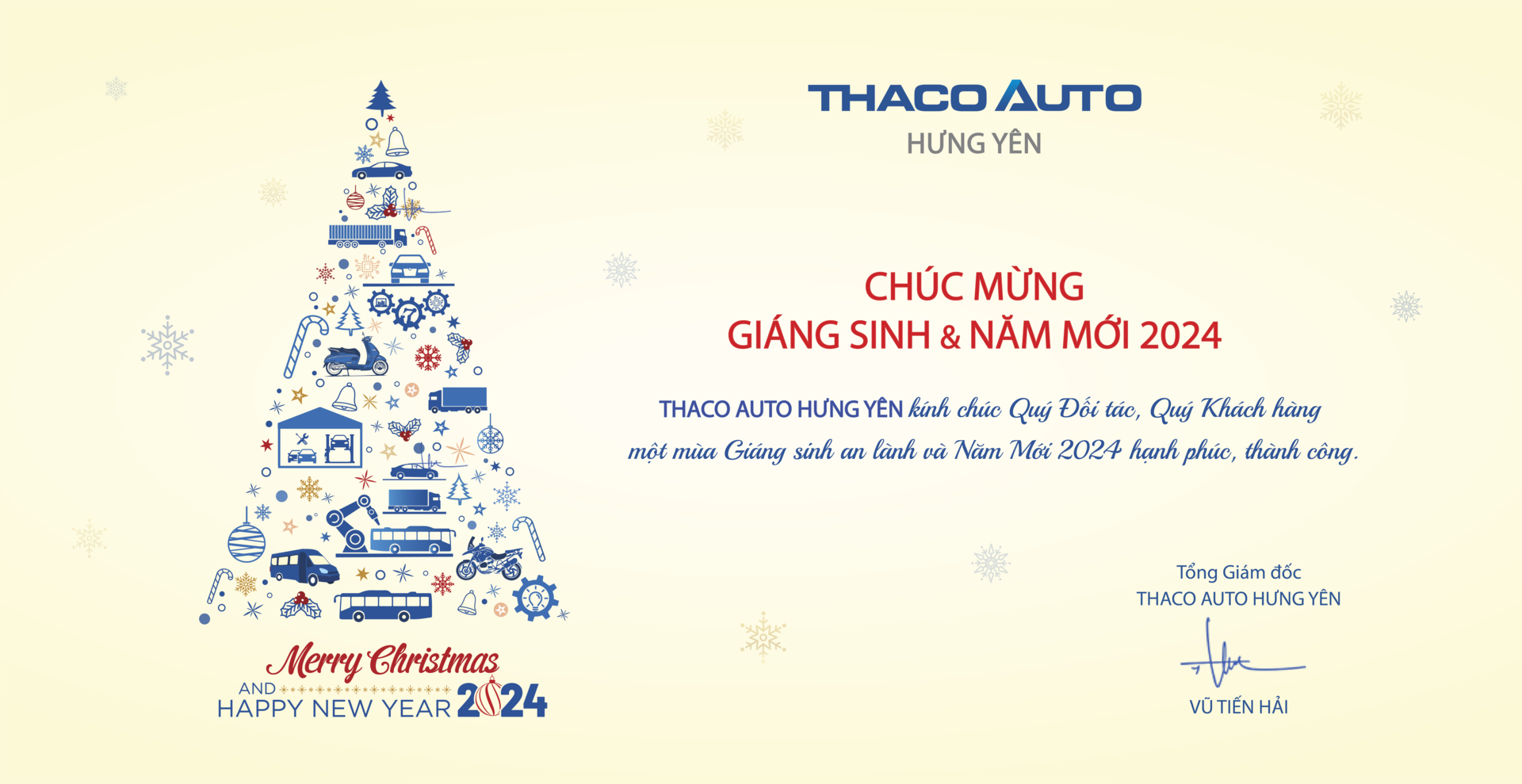 THACO AUTO HƯNG YÊN - CHÚC MỪNG GIÁNG SINH, NĂM MỚI 2024