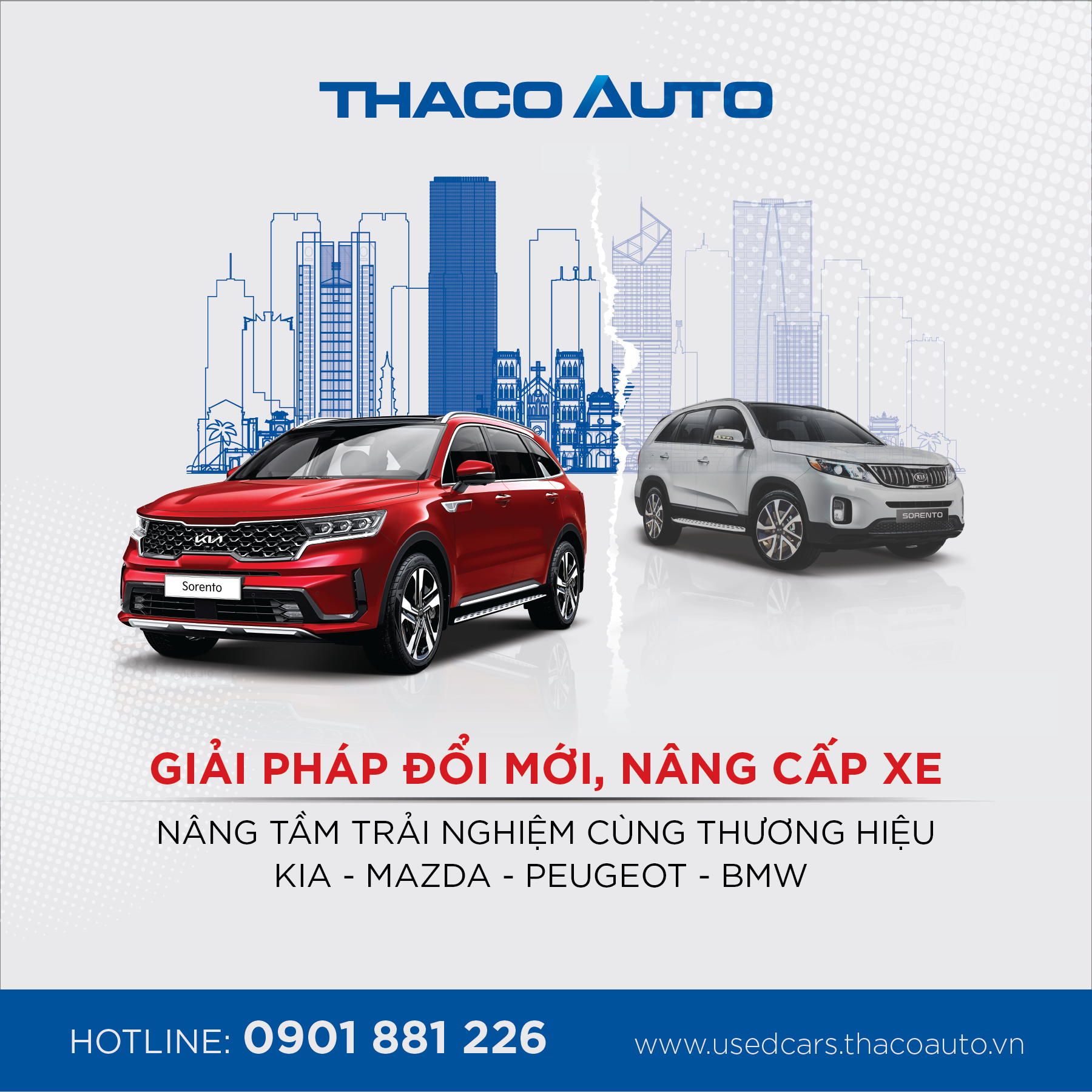 ĐỔI XE MỚI CÙNG THACO AUTO HƯNG YÊN – ĐA DẠNG THƯƠNG HIỆU, NÂNG TẦM TRẢI NGHIỆM